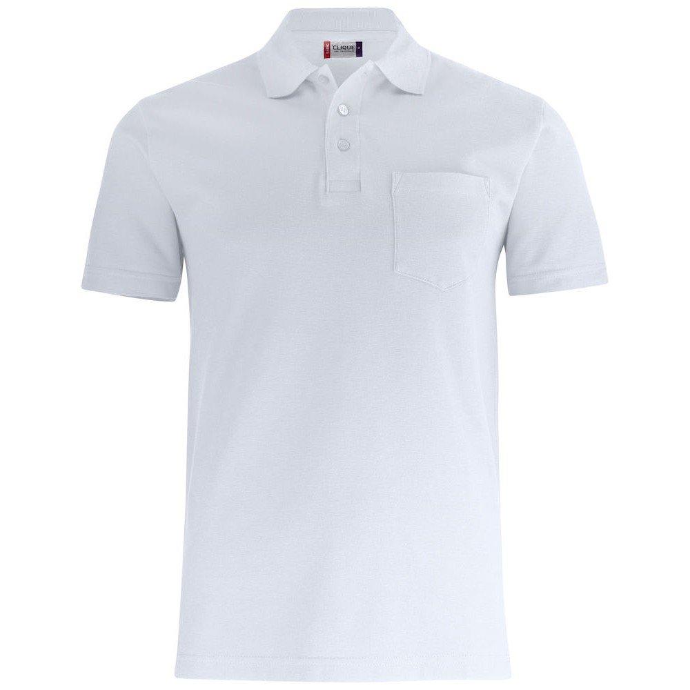 Basic Poloshirt Damen Weiss L von Clique