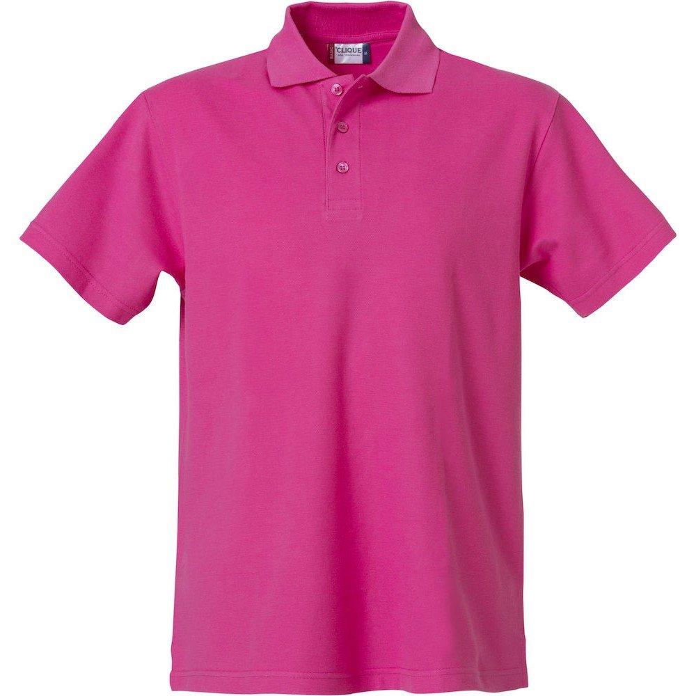 Basic Poloshirt Herren Dunkelrosa 3XL von Clique