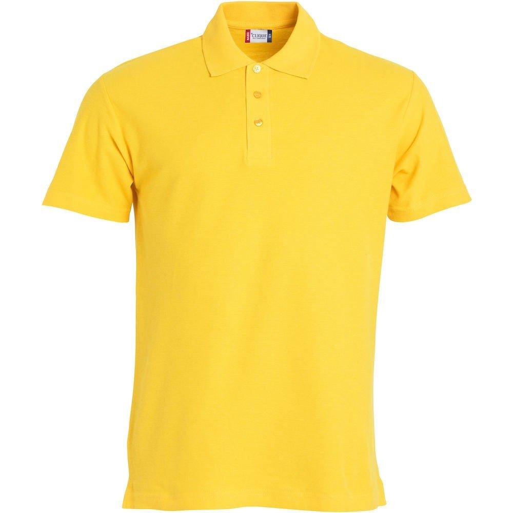Basic Poloshirt Herren Gelb Bunt L von Clique