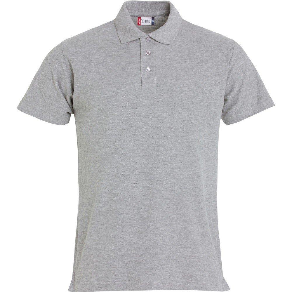 Basic Poloshirt Herren Grau 3XL von Clique