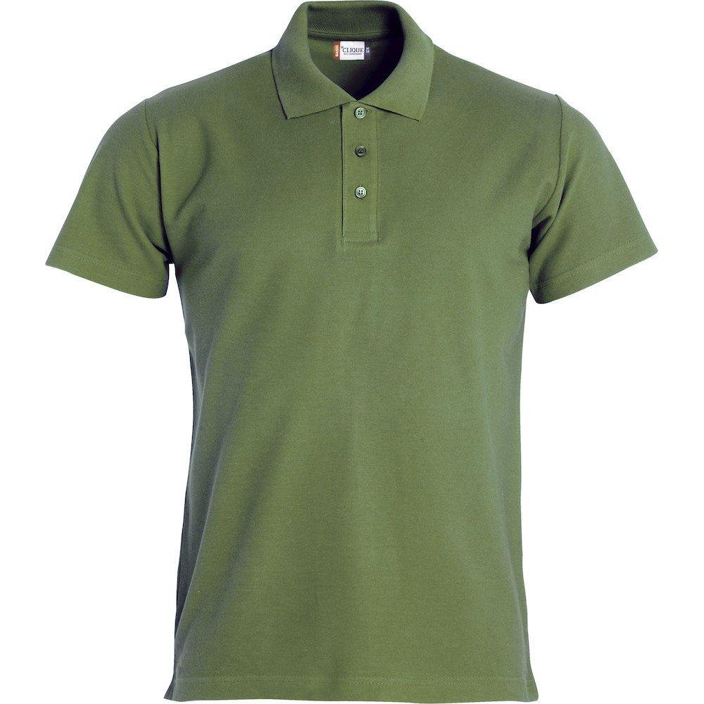 Basic Poloshirt Herren Grün XXL von Clique