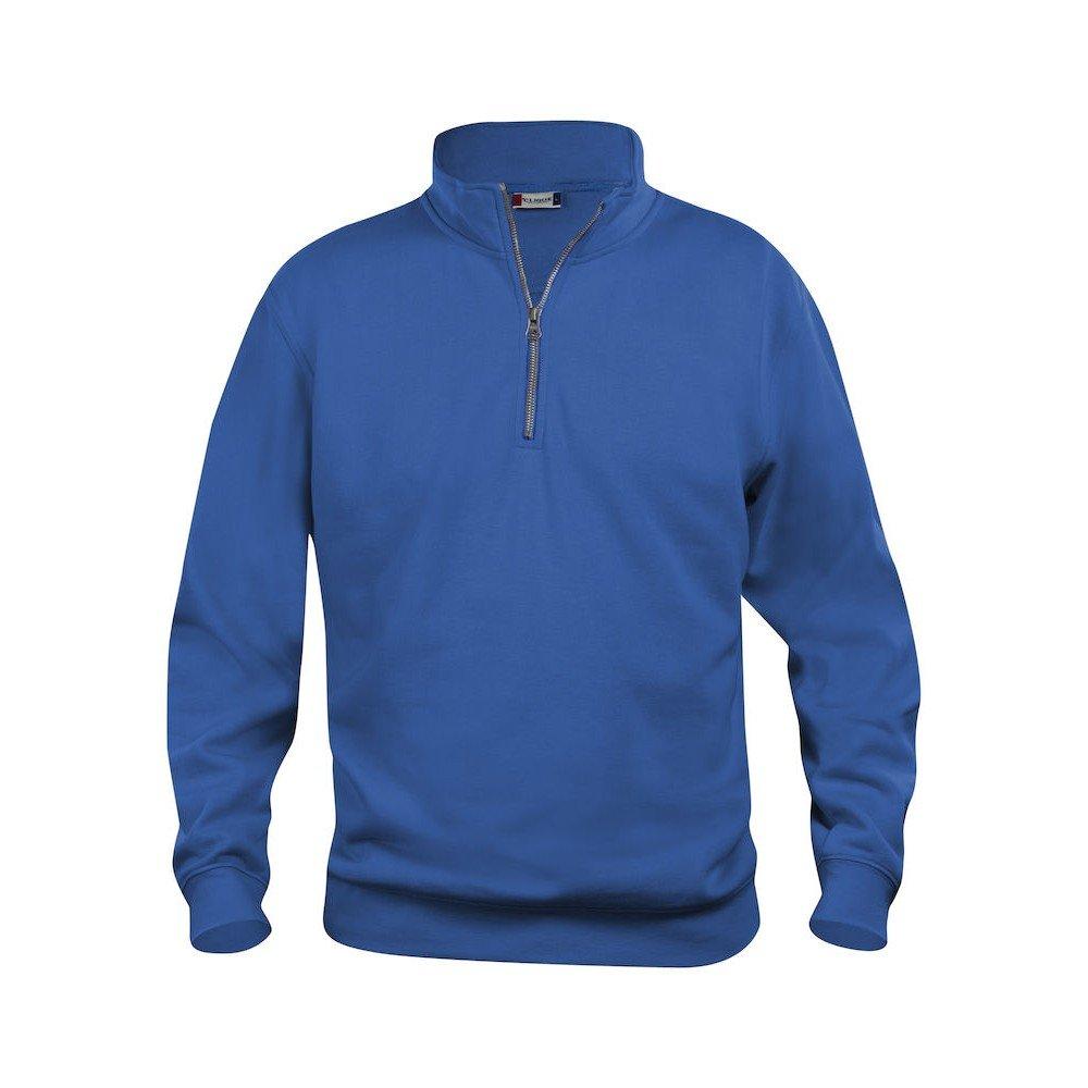Basic Sweatshirt Mit Halbem Reißverschluss Damen Königsblau L von Clique