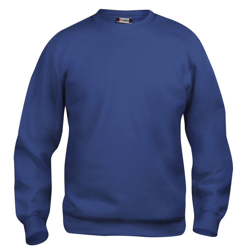 Basic Sweatshirt Rundhalsausschnitt Damen Blau XS von Clique