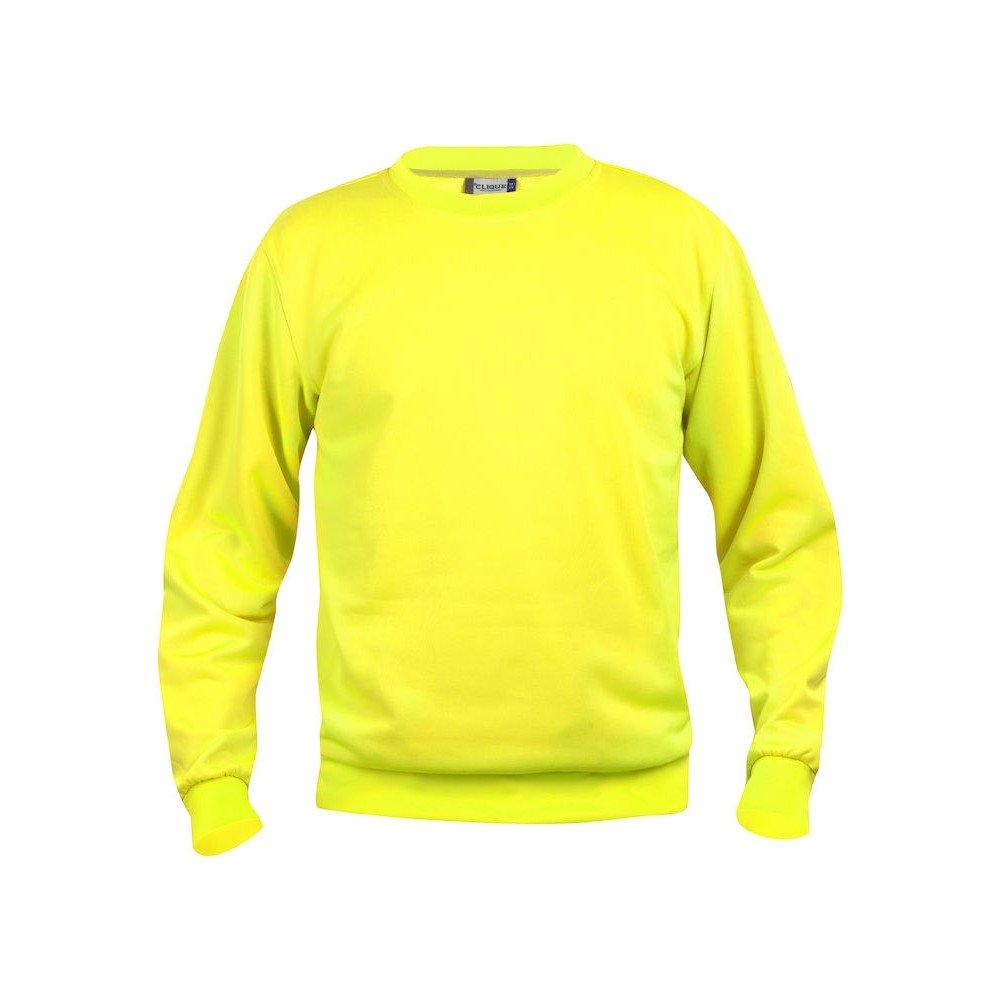 Basic Sweatshirt Rundhalsausschnitt Damen Gelb Bunt M von Clique