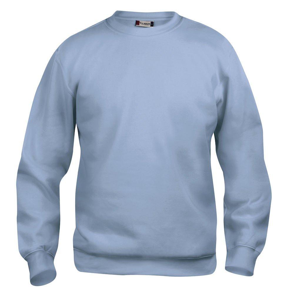 Basic Sweatshirt Rundhalsausschnitt Damen Hellblau XS von Clique