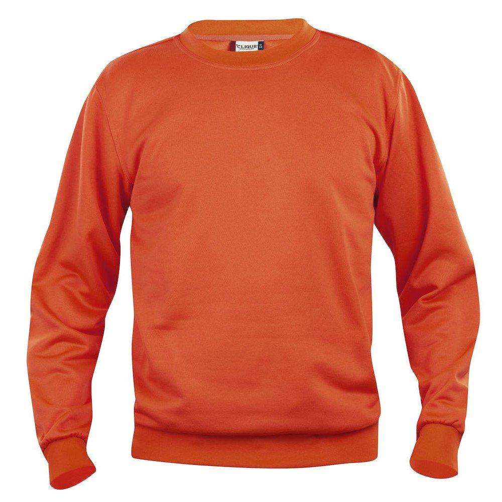 Basic Sweatshirt Rundhalsausschnitt Damen Orange S von Clique