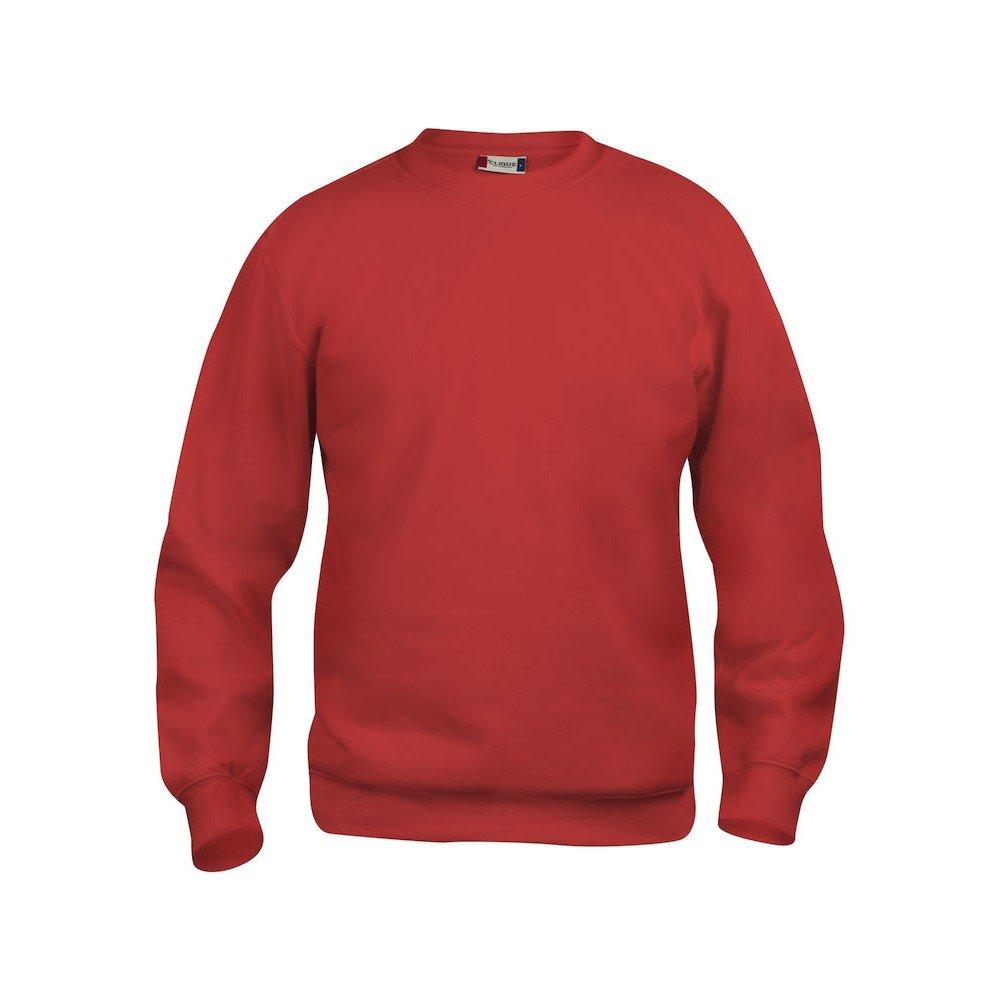 Basic Sweatshirt Rundhalsausschnitt Damen Rot Bunt L von Clique
