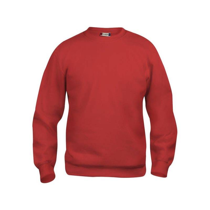 Basic Sweatshirt Rundhalsausschnitt Damen Rot Bunt S von Clique