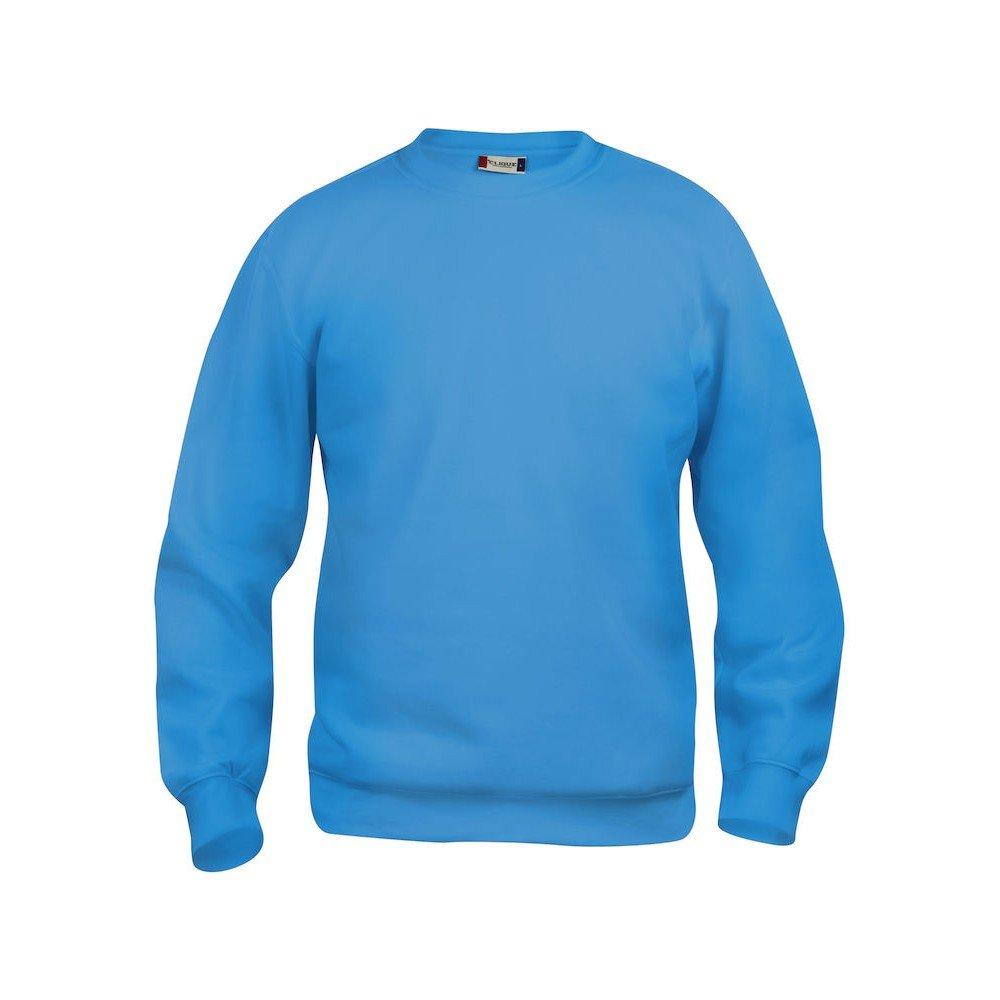 Basic Sweatshirt Rundhalsausschnitt Damen Türkisblau 3XL von Clique