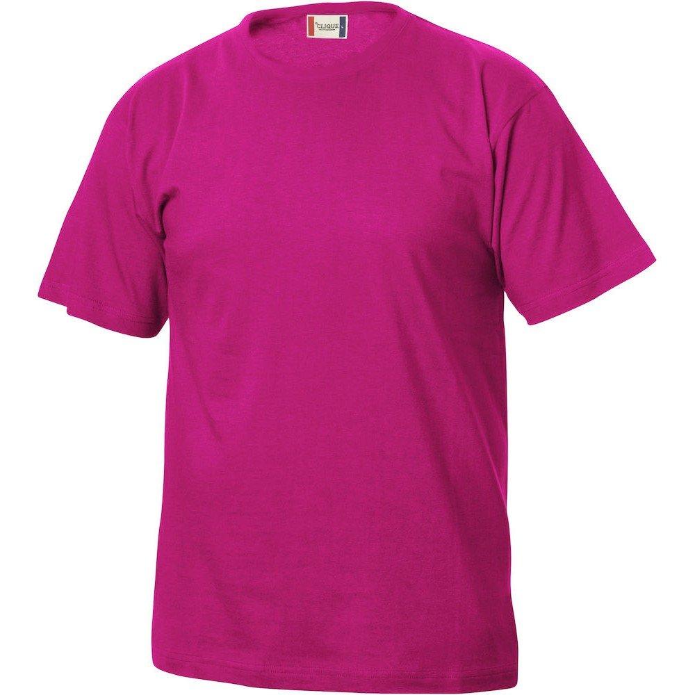 Basic Tshirt Jungen Dunkelrosa 122/128 von Clique