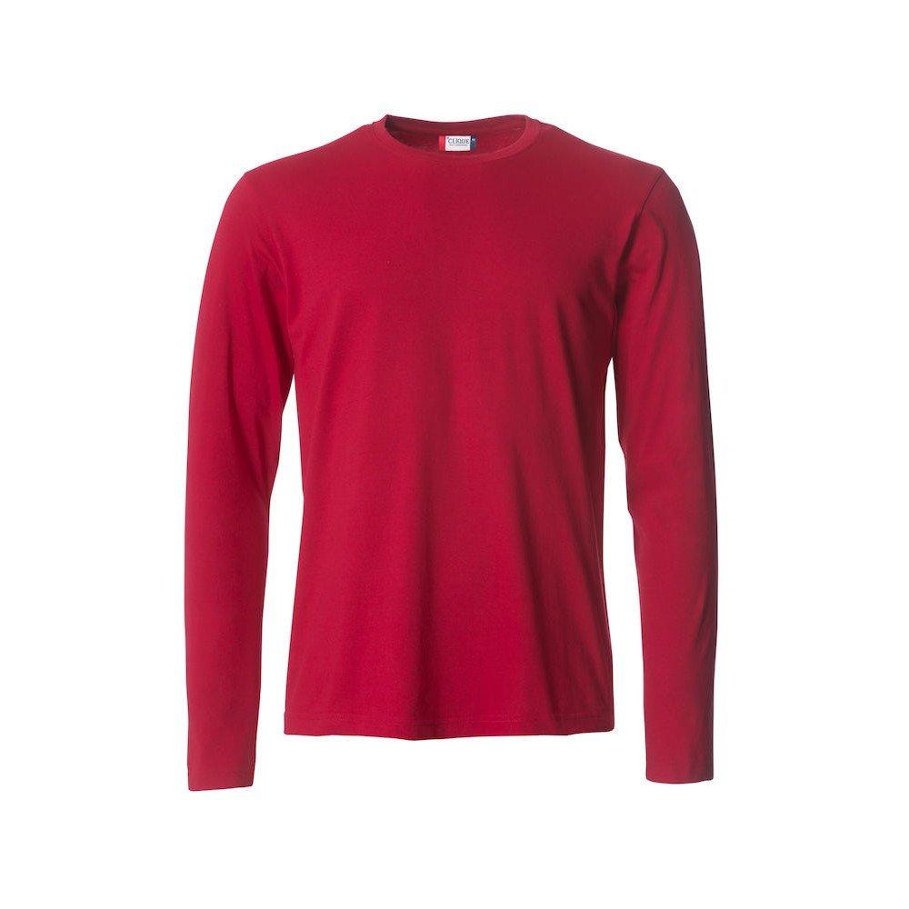 Basic Tshirt Langärmlig Herren Rot Bunt S von Clique