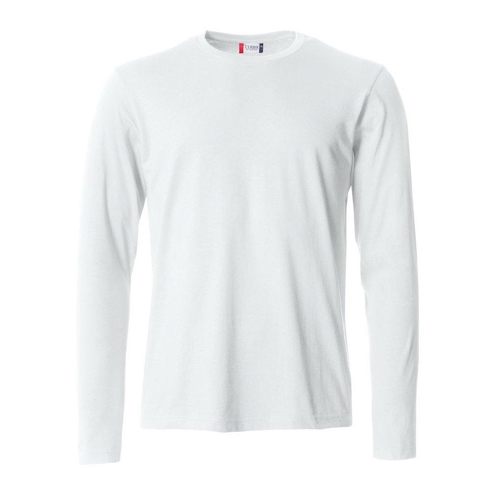 Basic Tshirt Langärmlig Herren Weiss 3XL von Clique