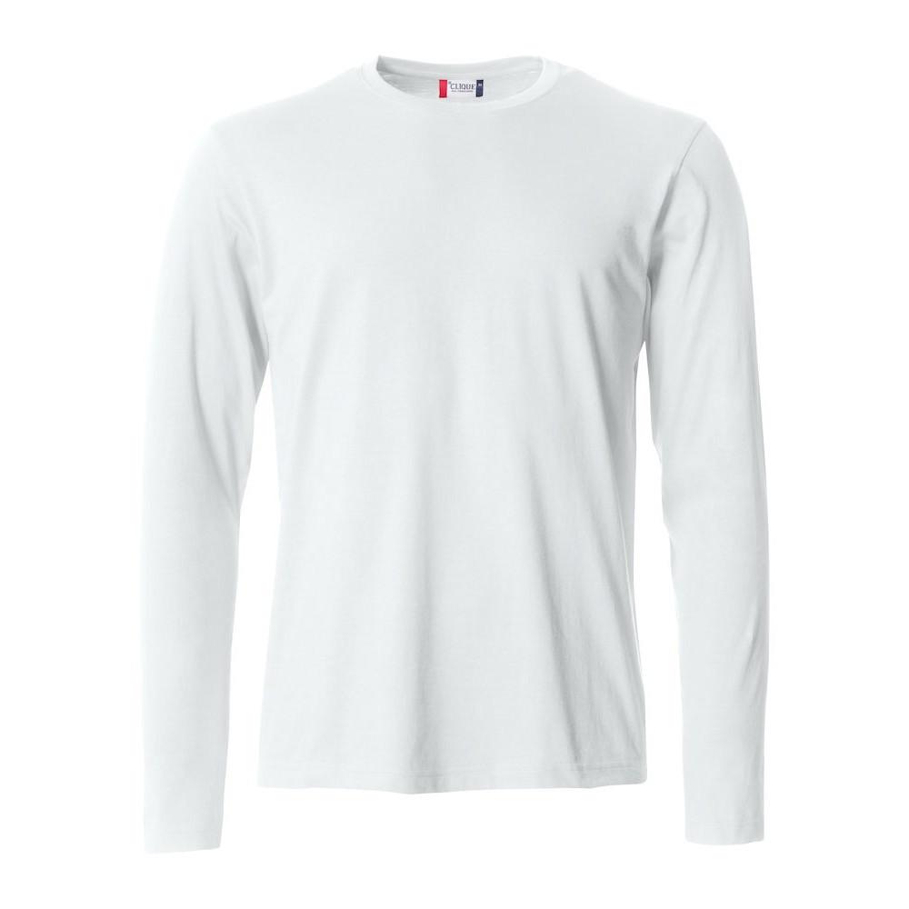 Basic Tshirt Langärmlig Herren Weiss S von Clique