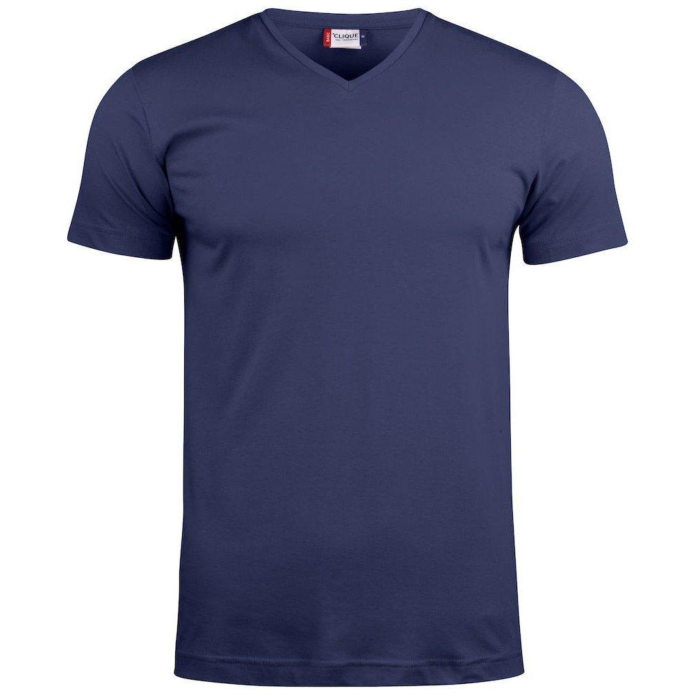 Basic Tshirt Vausschnitt Damen Marine XS von Clique