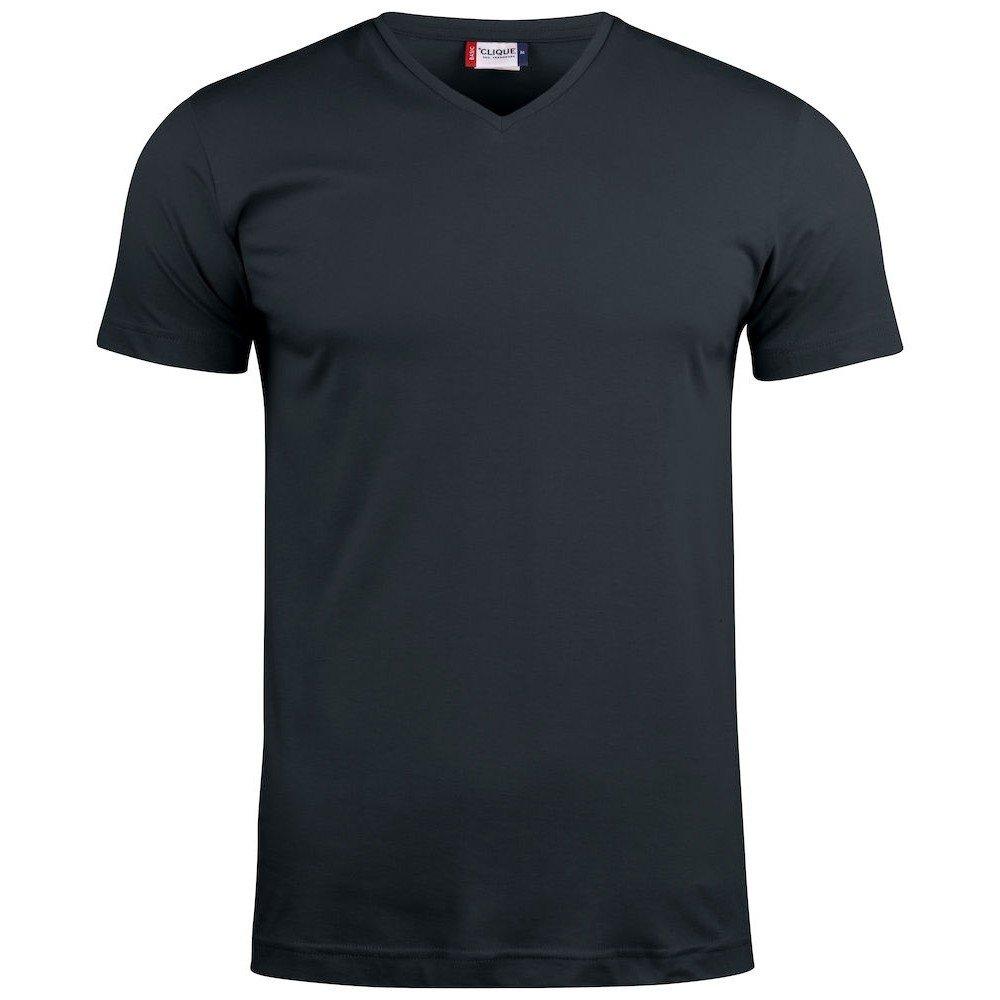 Basic Tshirt Vausschnitt Damen Schwarz XL von Clique