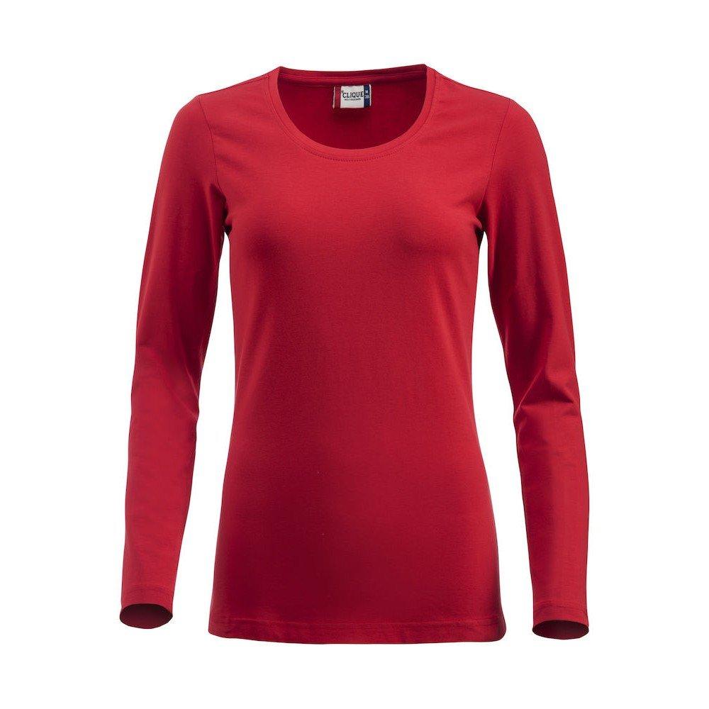 Carolina Tshirt Langärmlig Damen Rot Bunt S von Clique