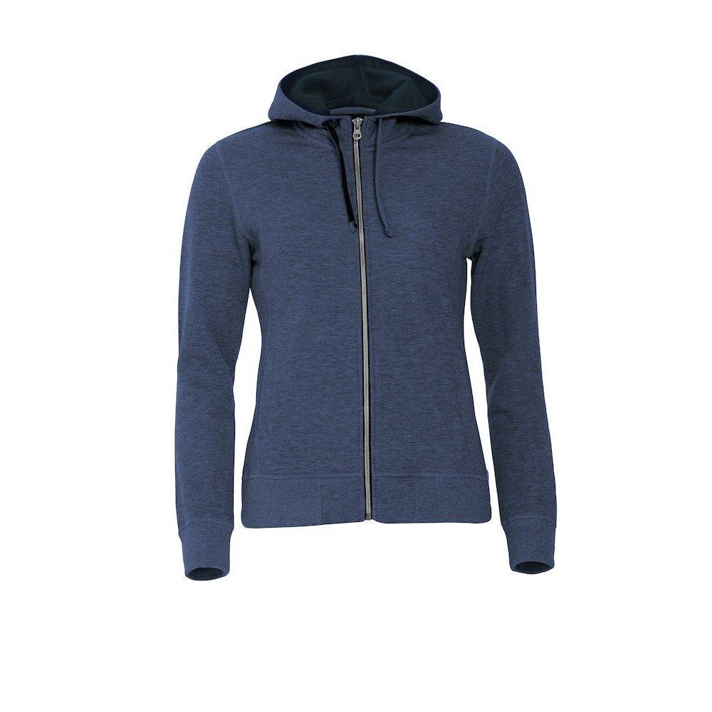 Classic Hoodie Mit Durchgehendem Reißverschluss Damen Blau L von Clique