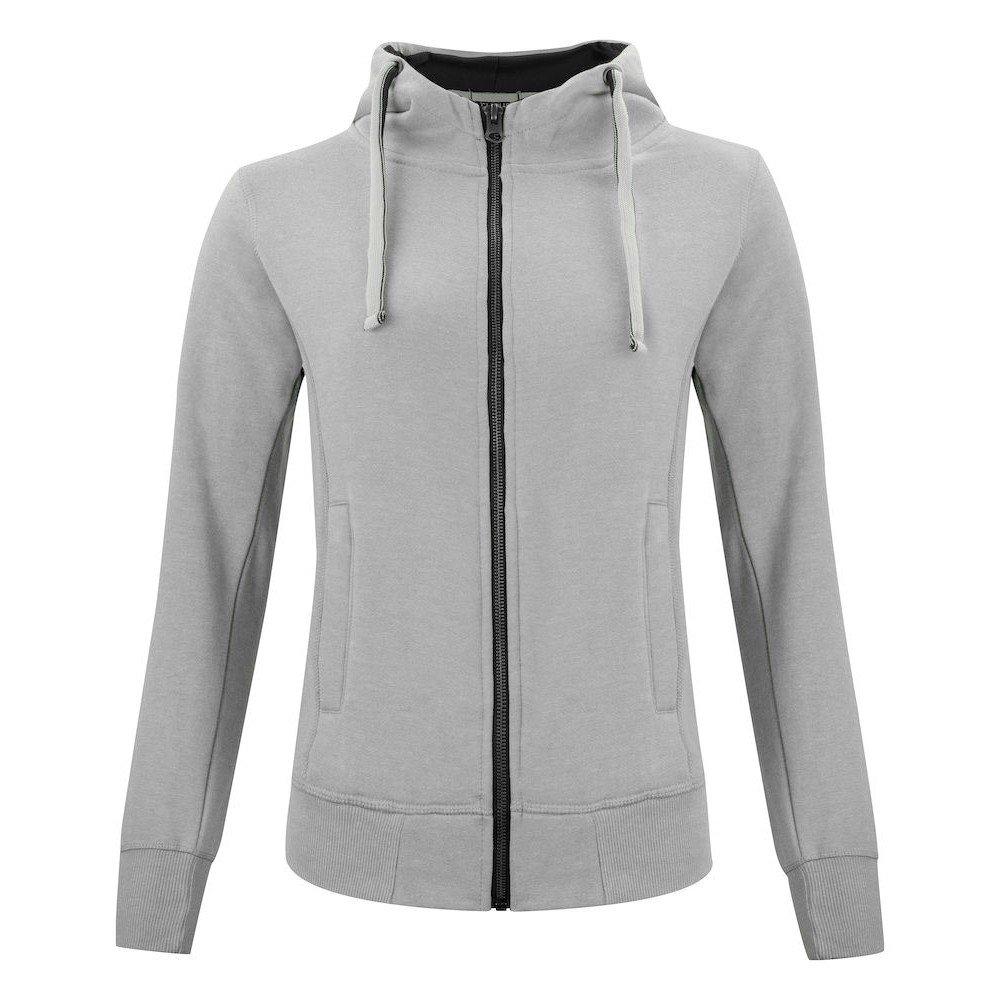 Classic Hoodie Mit Durchgehendem Reißverschluss Damen Grau S von Clique