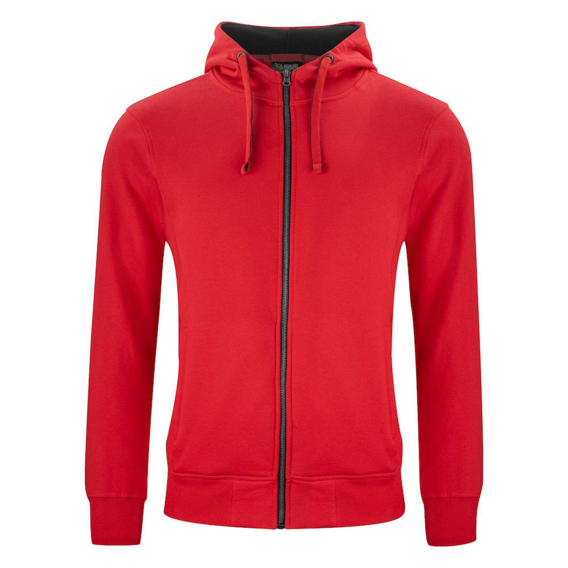 Classic Hoodie Mit Durchgehendem Reißverschluss Herren Rot Bunt L von Clique