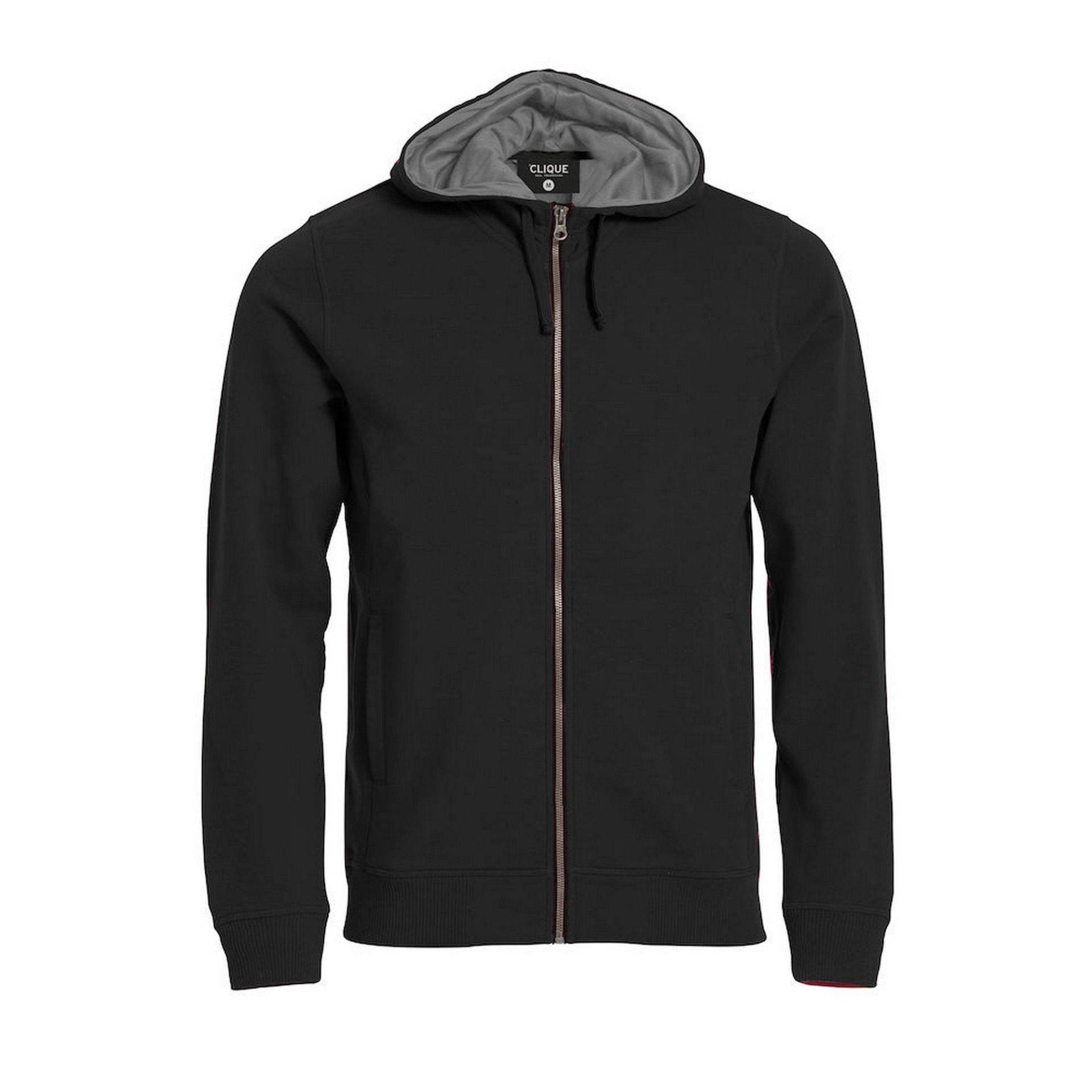 Classic Hoodie Mit Durchgehendem Reißverschluss Herren Schwarz XS von Clique