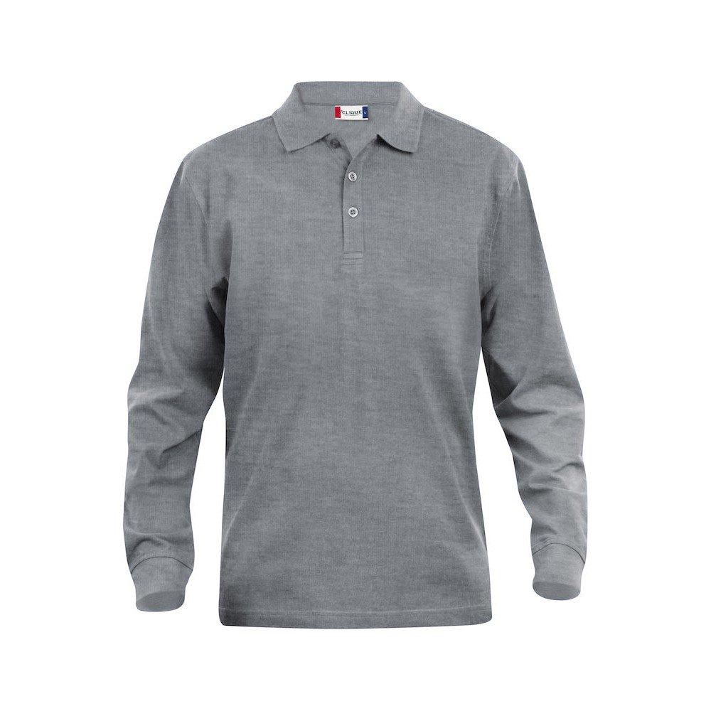 Classic Lincoln Poloshirt Langärmlig Herren Grau 3XL von Clique