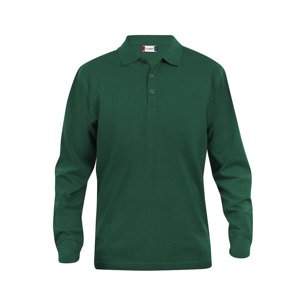 Classic Lincoln Poloshirt Langärmlig Herren Grün M von Clique