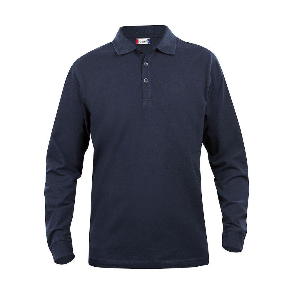 Classic Lincoln Poloshirt Langärmlig Herren Marine L von Clique