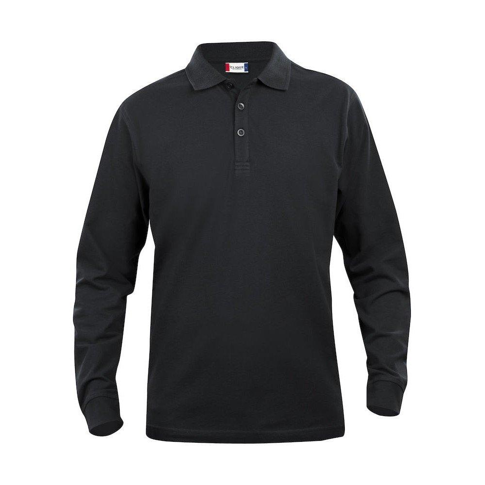 Classic Lincoln Poloshirt Langärmlig Herren Schwarz 4XL von Clique