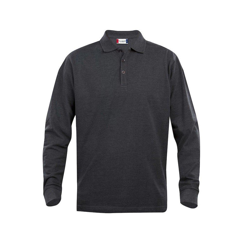 Classic Lincoln Poloshirt Langärmlig Herren Schwarz L von Clique