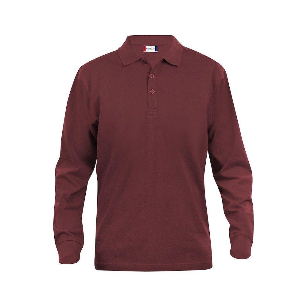 Classic Lincoln Poloshirt Langärmlig Herren Weinrot S von Clique