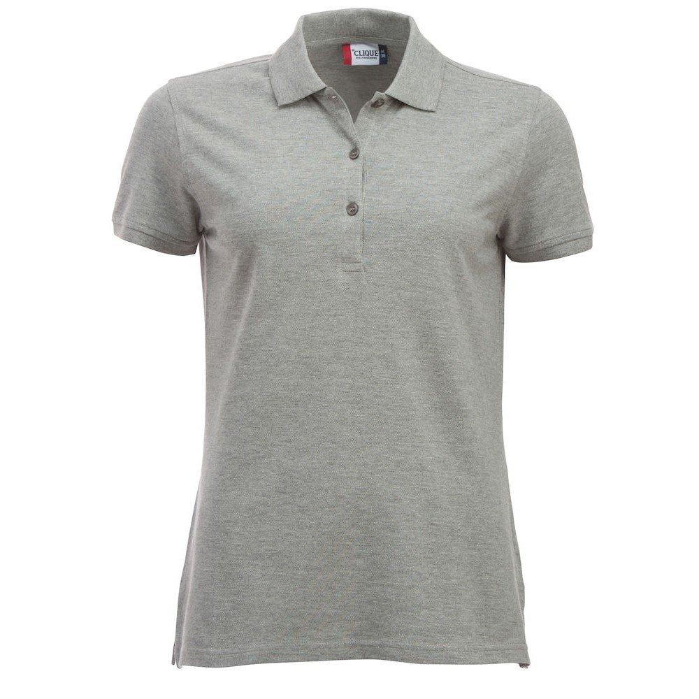 Classic Marion Poloshirt Damen Grau L von Clique