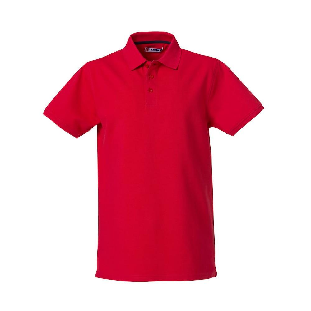 Heavy Premium Poloshirt Herren Rot Bunt L von Clique