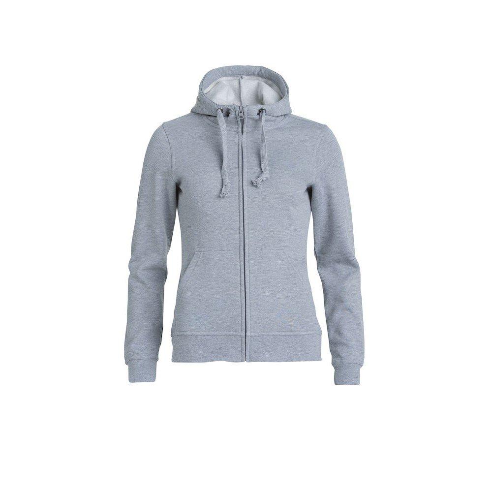 Hoodie Mit Durchgehendem Reißverschluss Damen Grau XS von Clique