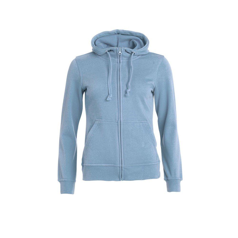 Hoodie Mit Durchgehendem Reißverschluss Damen Hellblau XL von Clique