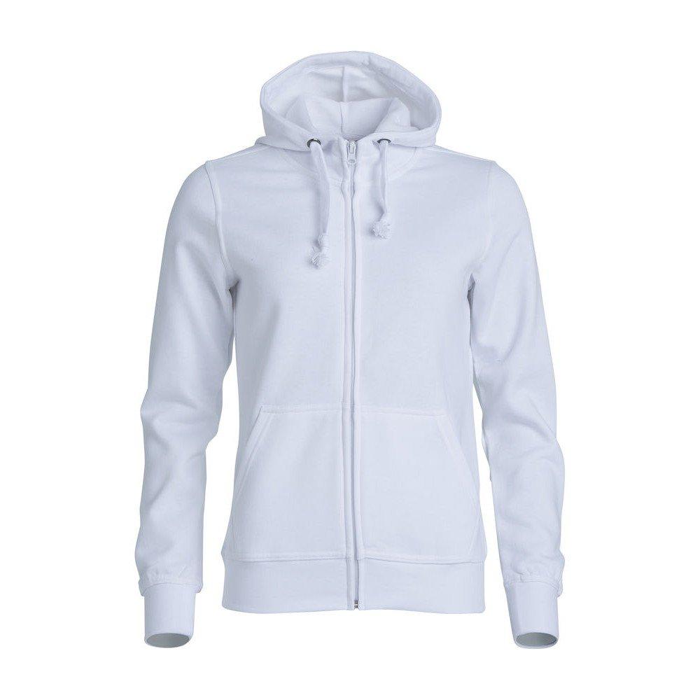 Hoodie Mit Durchgehendem Reißverschluss Damen Weiss L von Clique