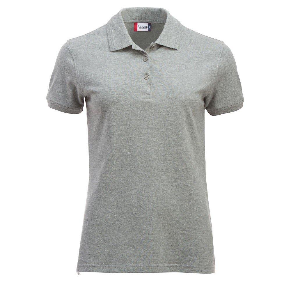 Manhattan Poloshirt Damen Grau S von Clique