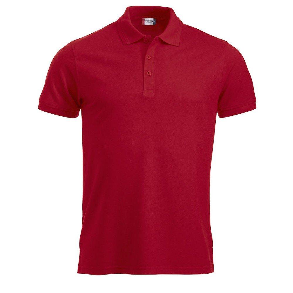 Manhattan Poloshirt Herren Rot Bunt XL von Clique