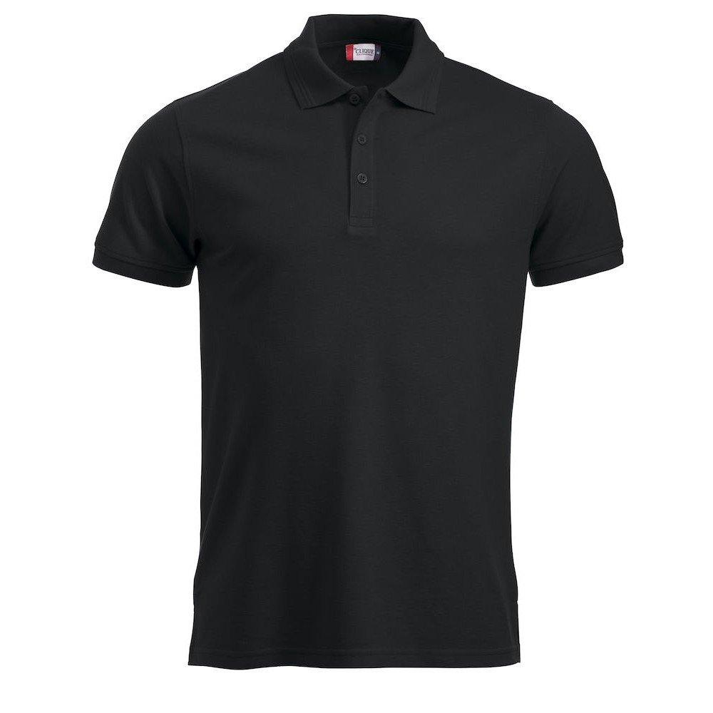 Manhattan Poloshirt Herren Schwarz 3XL von Clique