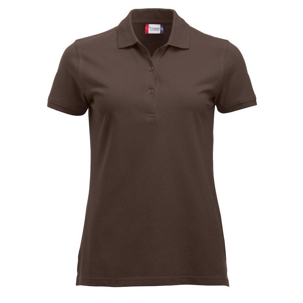 Marion Poloshirt Damen Kühles Braun S von Clique