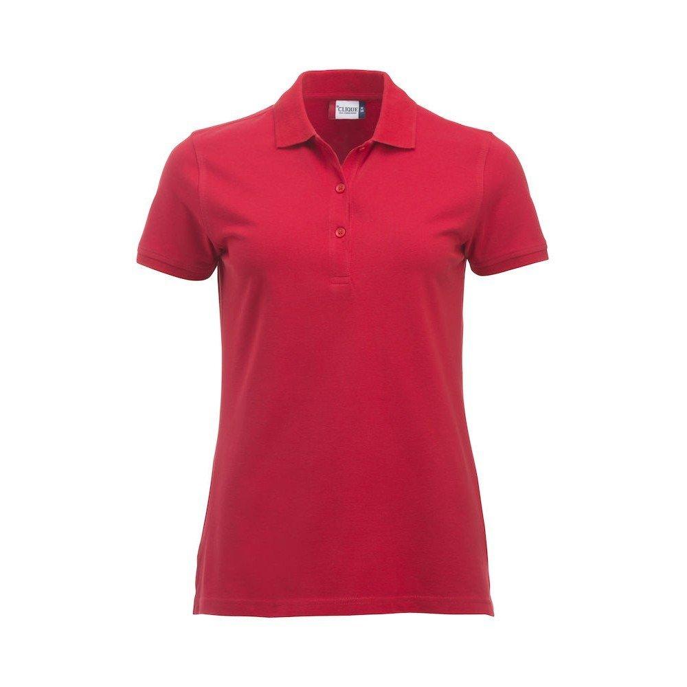 Marion Poloshirt Damen Rot Bunt L von Clique