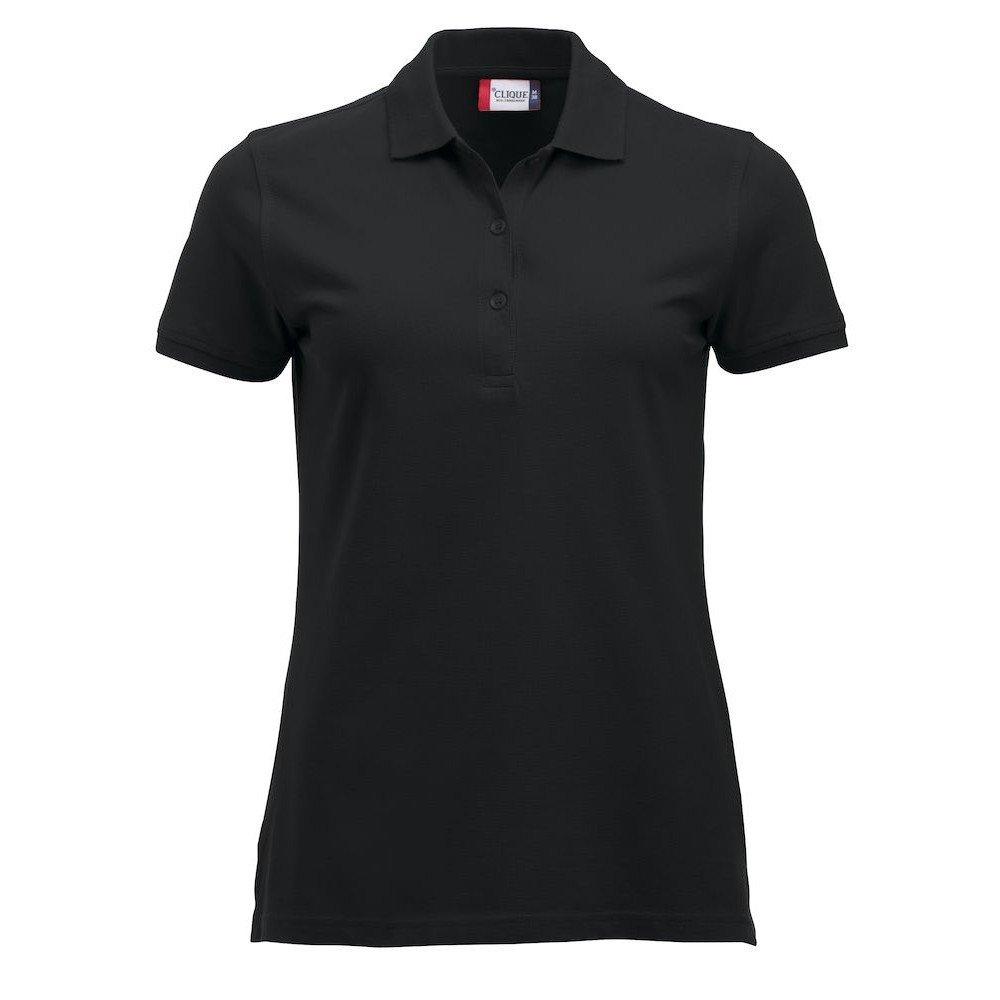 Marion Poloshirt Damen Schwarz L von Clique