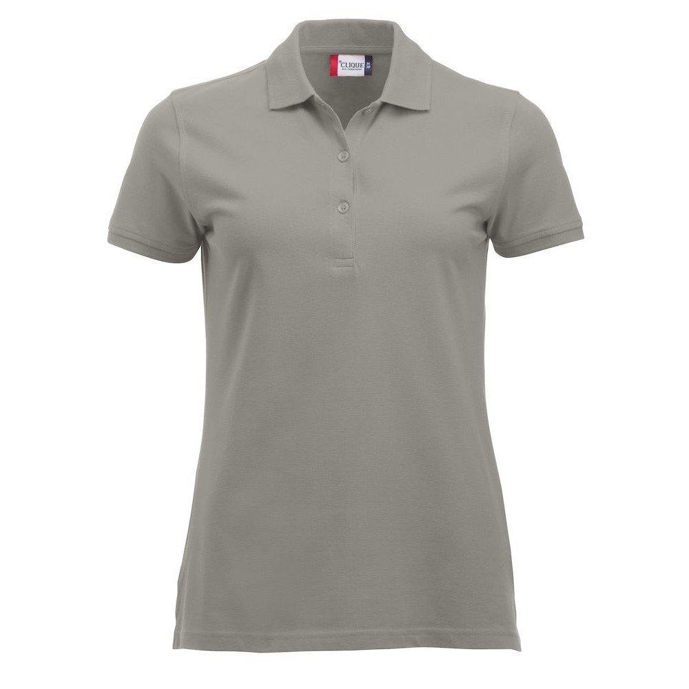 Marion Poloshirt Damen Silber M von Clique