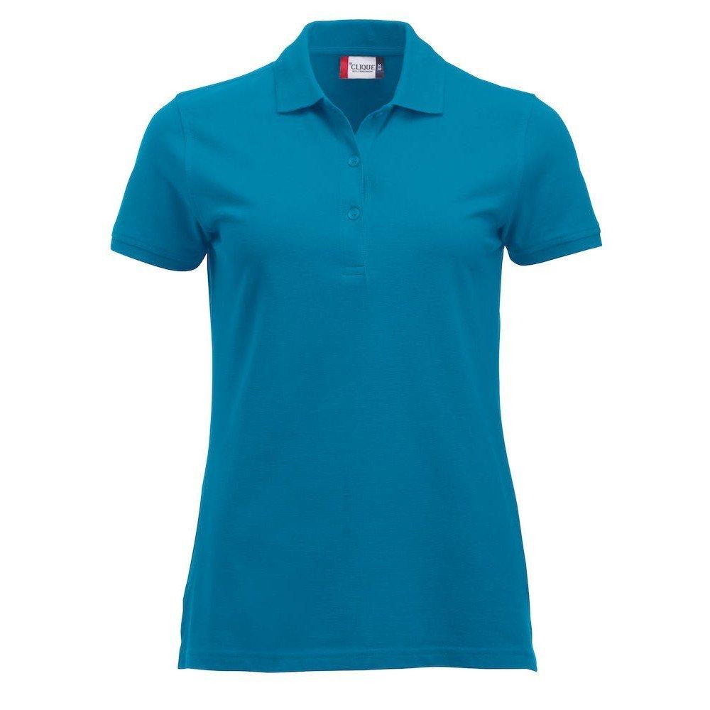 Marion Poloshirt Damen Türkisblau XL von Clique