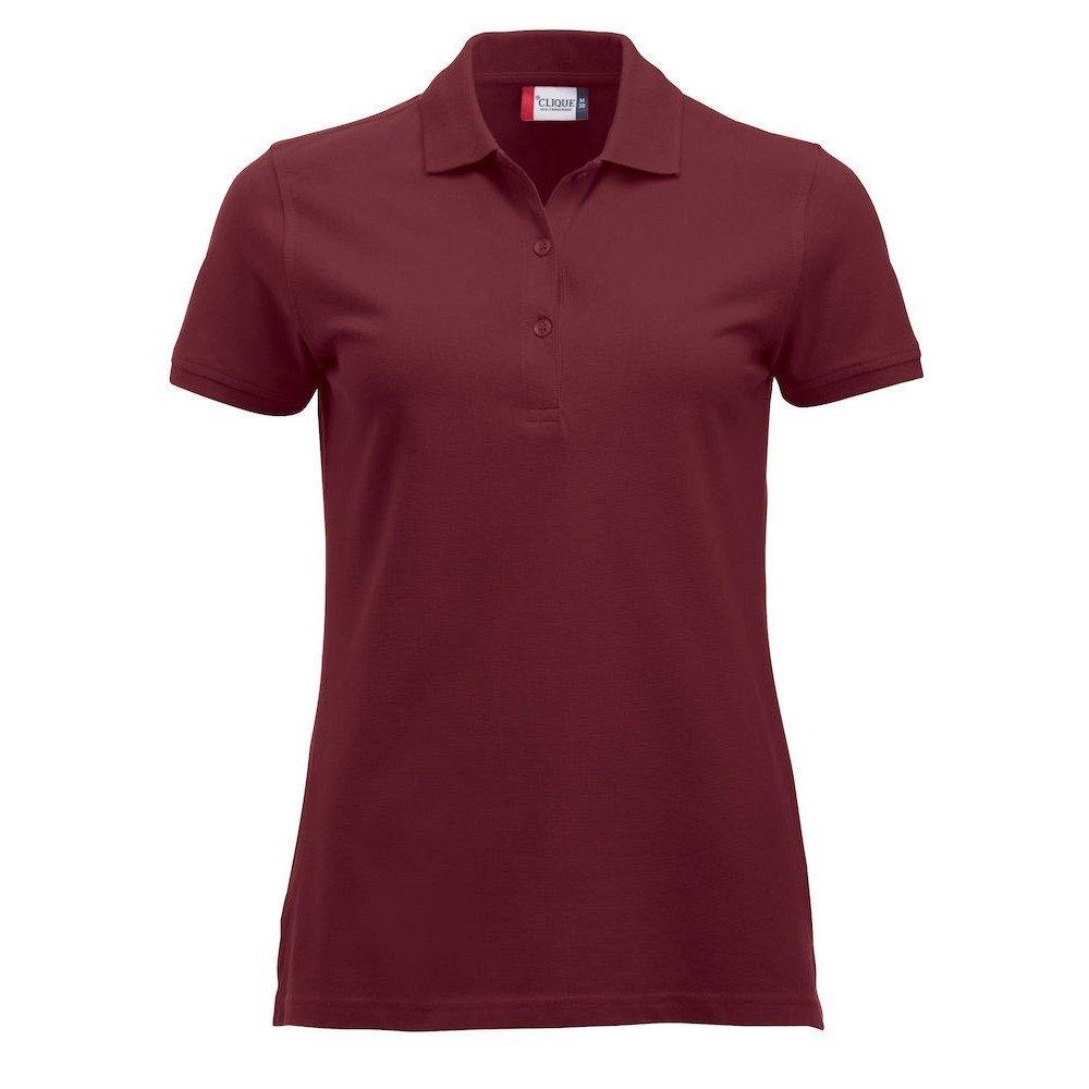 Marion Poloshirt Damen Weinrot S von Clique