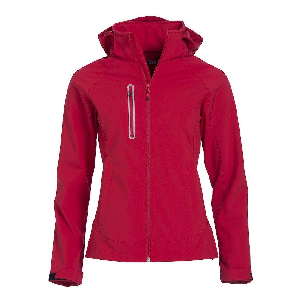 Milford Softshelljacke Damen Rot Bunt L von Clique