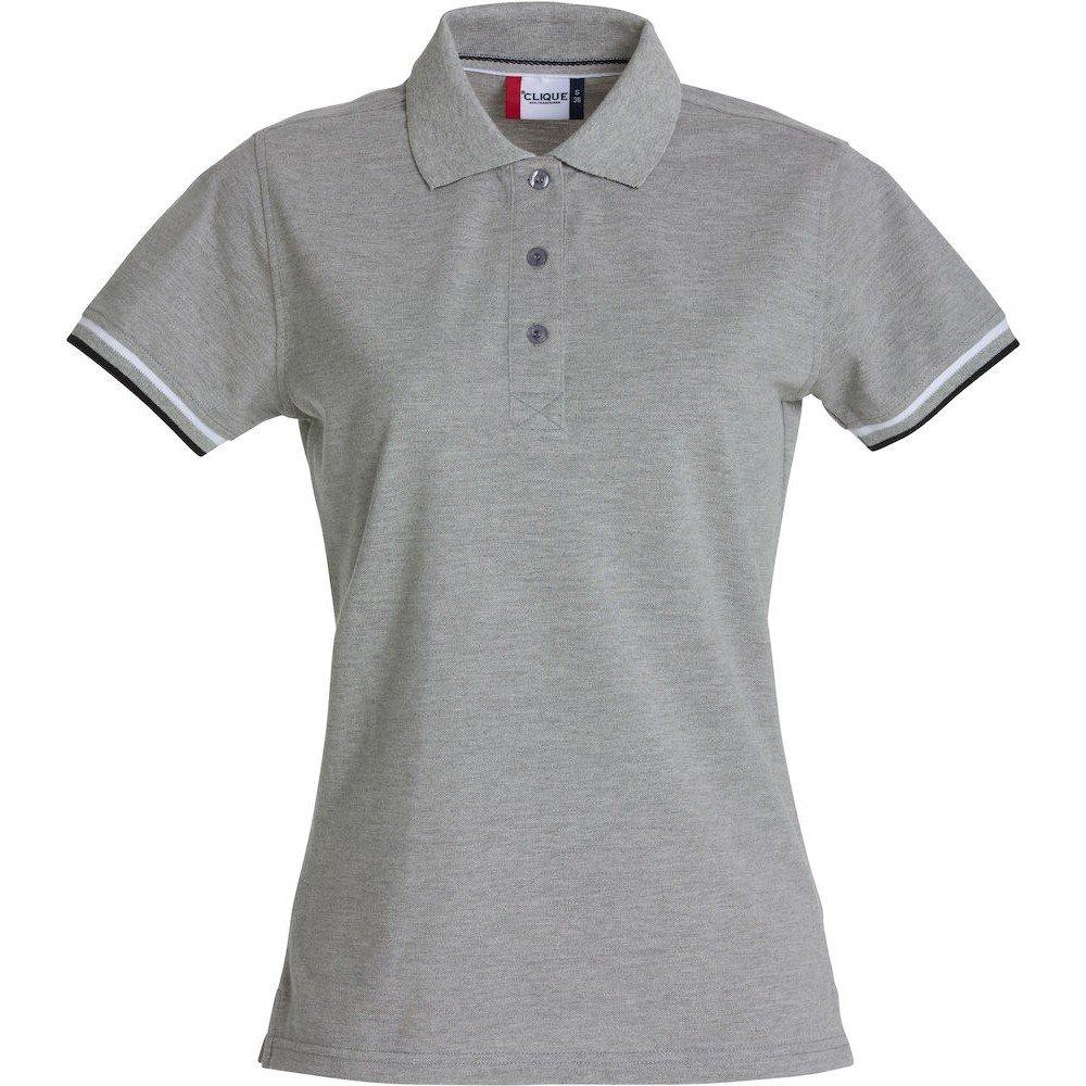 Newton Poloshirt Damen Grau S von Clique