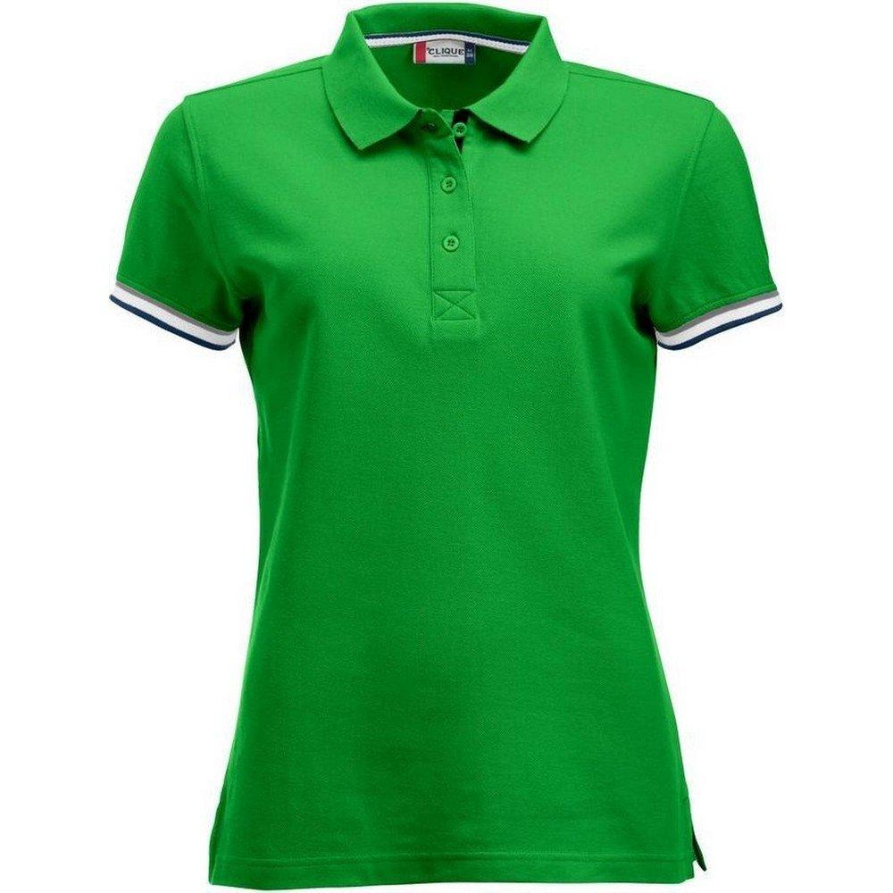 Newton Poloshirt Damen Grün M von Clique