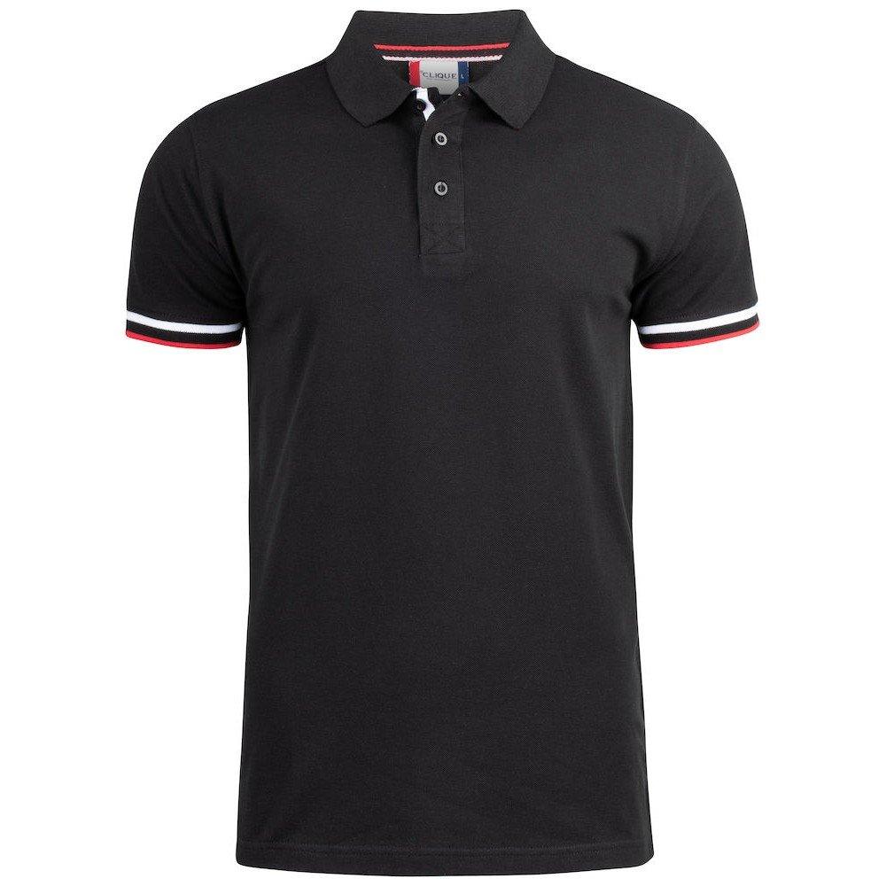 Newton Poloshirt Herren Schwarz M von Clique