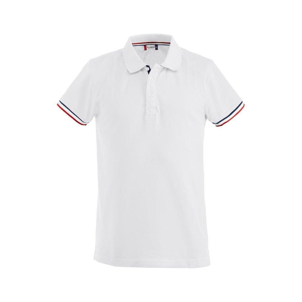 Newton Poloshirt Herren Weiss L von Clique