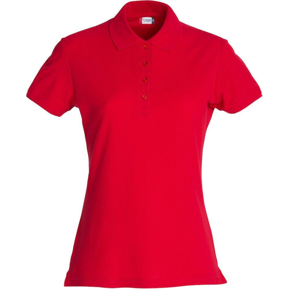 Poloshirt Damen Rot Bunt XL von Clique